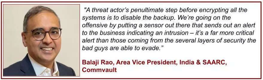 The best defense against a ransomware attack is a clean recovery: Commvault CEO Sanjay Mirchandani